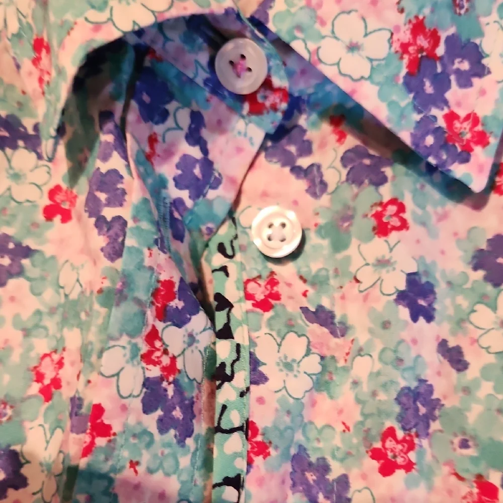 Talbots Floral Button-Up Shirt - Picture 3 of 5